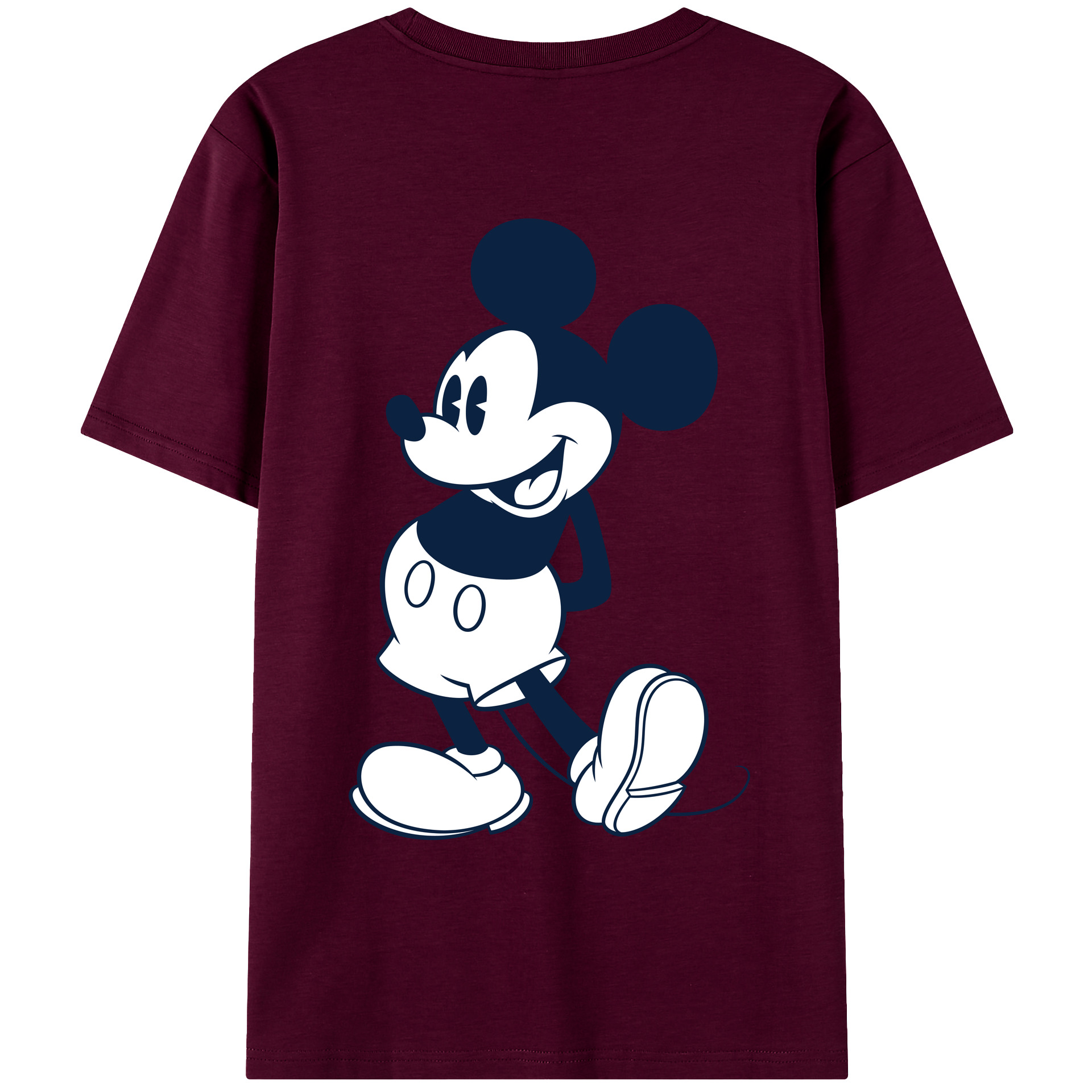 （画像用） ミッキーマウス Mickey Mouse レディース半袖Tシャツ(バックプリント)